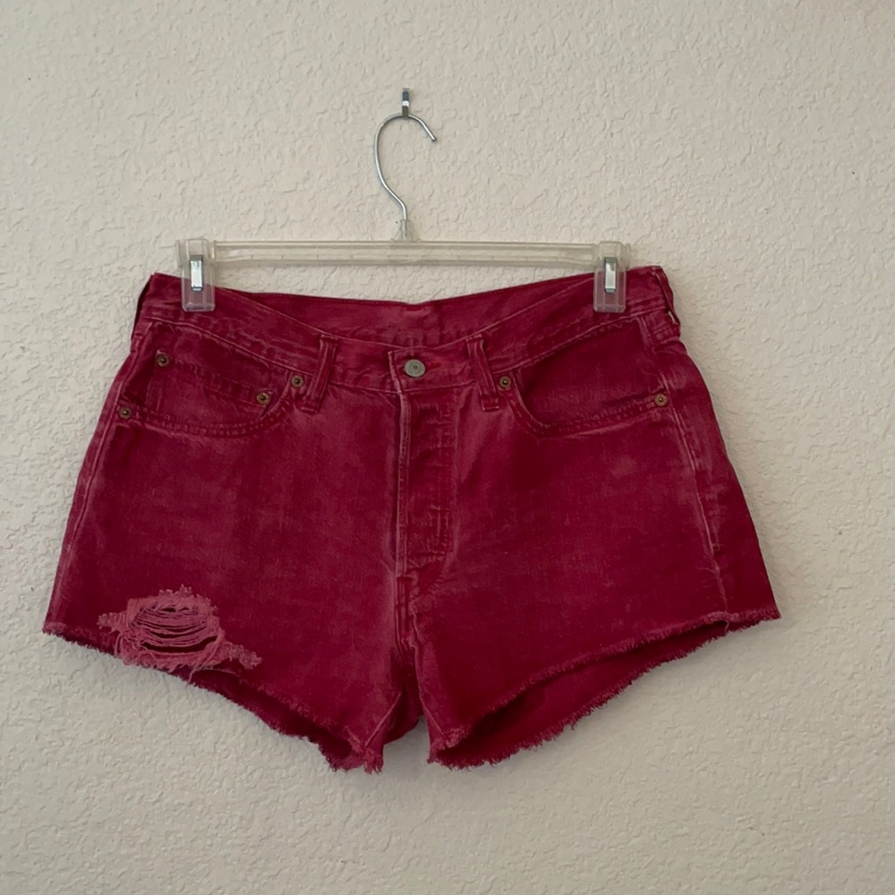 Levi’s Red Cutoff Shorts